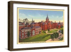 Johns Hopkins Hospital, Baltimore-null-Framed Art Print