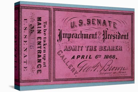 Johnson Impeachment Ticket-David J. Frent-Stretched Canvas