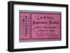 Johnson Impeachment Ticket-David J. Frent-Framed Photographic Print