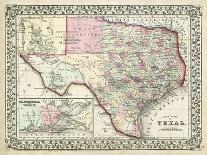 Johnson's Map of Texas-Johnson-Stretched Canvas