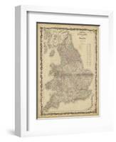 Johnson's Map of England & Wales-null-Framed Art Print