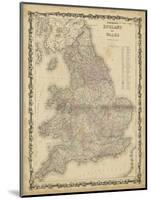 Johnson's Map of England & Wales-null-Mounted Art Print