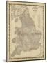 Johnson's Map of England & Wales-null-Mounted Art Print