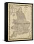 Johnson's Map of England & Wales-null-Framed Stretched Canvas