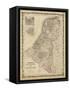 Johnson's Map of Holland & Belgium-null-Framed Stretched Canvas