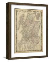 Johnson's Map of Scotland-null-Framed Art Print