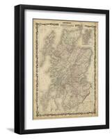 Johnson's Map of Scotland-null-Framed Art Print