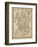 Johnson's Map of Scotland-null-Framed Art Print