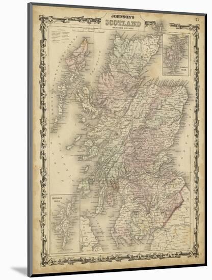 Johnson's Map of Scotland-null-Mounted Art Print