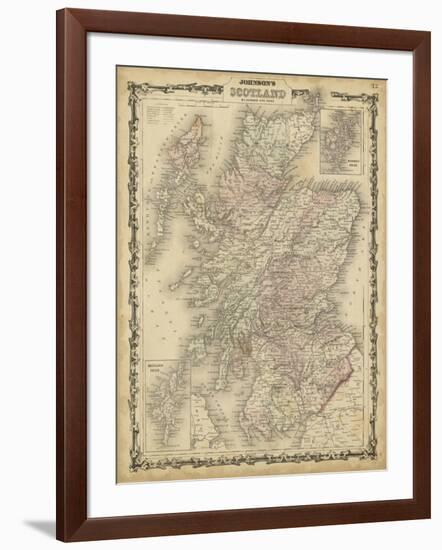 Johnson's Map of Scotland-null-Framed Art Print