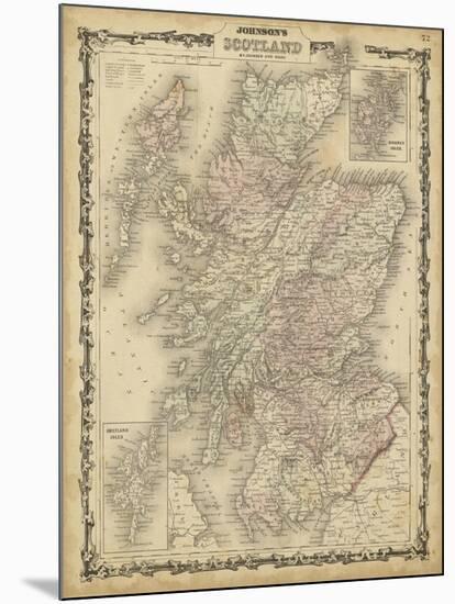 Johnson's Map of Scotland-null-Mounted Art Print