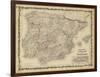 Johnson's Map of Spain & Portugal-null-Framed Art Print