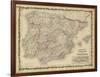 Johnson's Map of Spain & Portugal-null-Framed Art Print