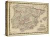 Johnson's Map of Spain & Portugal-null-Stretched Canvas