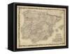 Johnson's Map of Spain & Portugal-null-Framed Stretched Canvas