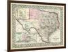 Johnson's Map of Texas-Johnson-Framed Art Print