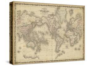Johnson's Map of the World-null-Stretched Canvas