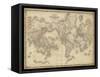 Johnson's Map of the World-null-Framed Stretched Canvas