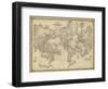 Johnson's Map of the World-null-Framed Art Print