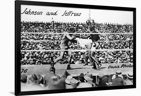 Johnson vs Jeffries, 1910-null-Framed Giclee Print