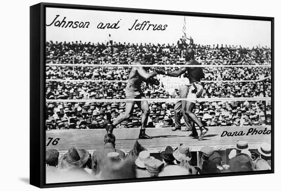 Johnson vs Jeffries, 1910-null-Framed Stretched Canvas