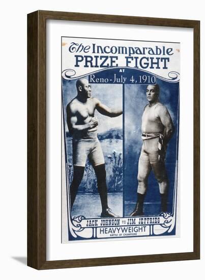 Johnson vs Jeffries, 1910-null-Framed Giclee Print