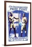 Johnson Vs. Jeffries "The Incomparable Prize Fight"-null-Framed Art Print