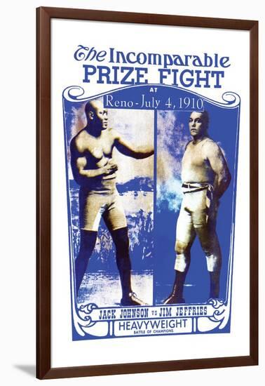 Johnson Vs. Jeffries "The Incomparable Prize Fight"-null-Framed Art Print