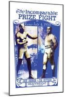 Johnson Vs. Jeffries "The Incomparable Prize Fight"-null-Mounted Art Print