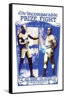 Johnson Vs. Jeffries "The Incomparable Prize Fight"-null-Framed Stretched Canvas