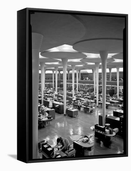 Johnson Wax Balcony, SW View-null-Framed Stretched Canvas