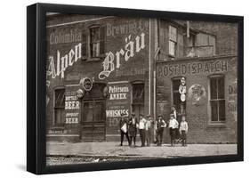 Johnston's Branch Newsies 1910 Archival Photo Poster Print-null-Framed Poster