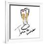 Joie de Vivire Champagne-OnRei-Framed Art Print