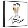 Joie de Vivire Champagne-OnRei-Framed Stretched Canvas