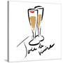 Joie de Vivire Champagne-OnRei-Stretched Canvas