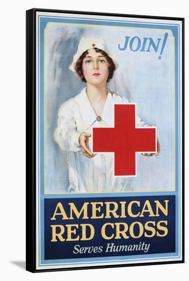 Join! American Red Cross Serves Humanity Poster-Lawrence Wilbur-Framed Stretched Canvas