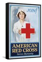 Join! American Red Cross Serves Humanity Poster-Lawrence Wilbur-Framed Stretched Canvas