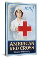 Join! American Red Cross Serves Humanity Poster-Lawrence Wilbur-Stretched Canvas