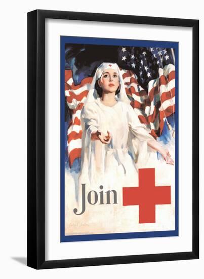 Join, American Red Cross-Walter W. Seaton-Framed Art Print