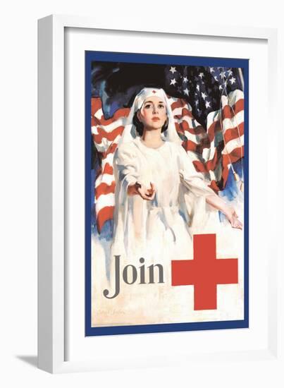 Join, American Red Cross-Walter W. Seaton-Framed Art Print