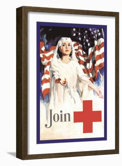 Join, American Red Cross-Walter W. Seaton-Framed Art Print