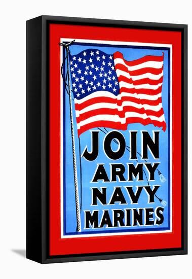 Join, Army, Navy, Marines-null-Framed Stretched Canvas