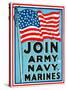 Join Army Navy Marines-null-Stretched Canvas