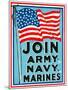 Join Army Navy Marines-null-Mounted Giclee Print