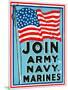 Join Army Navy Marines-null-Mounted Giclee Print