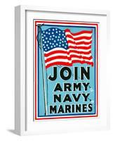 Join Army Navy Marines-null-Framed Giclee Print