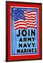 Join, Army, Navy, Marines-null-Framed Art Print