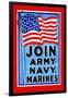 Join, Army, Navy, Marines-null-Framed Art Print