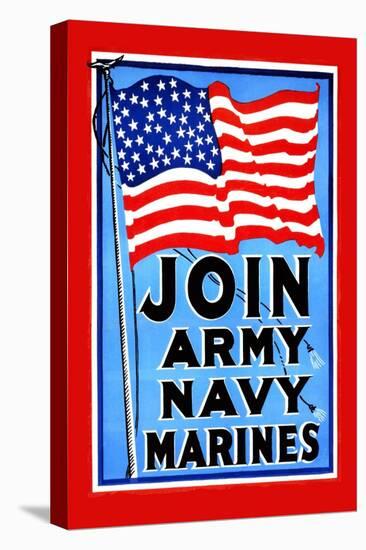 Join, Army, Navy, Marines-null-Stretched Canvas