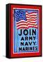 Join, Army, Navy, Marines-null-Framed Stretched Canvas